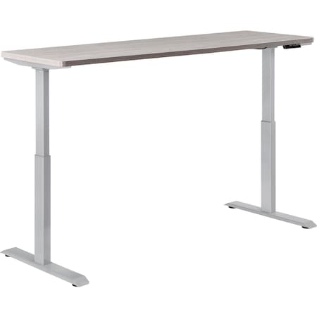 Interion By Global Industrial Sit Stand Desk, 30 in D X 28 to 46 in H, 72 in W X 695781GYGY